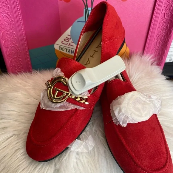 Red Suede Loafers - Picture 2 of 6